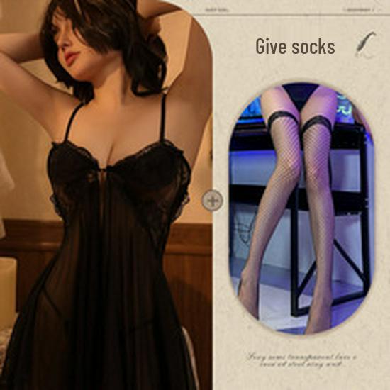Summer Lace Trim Sexy Mesh Camisole for Women - Front Closure Sleepwear