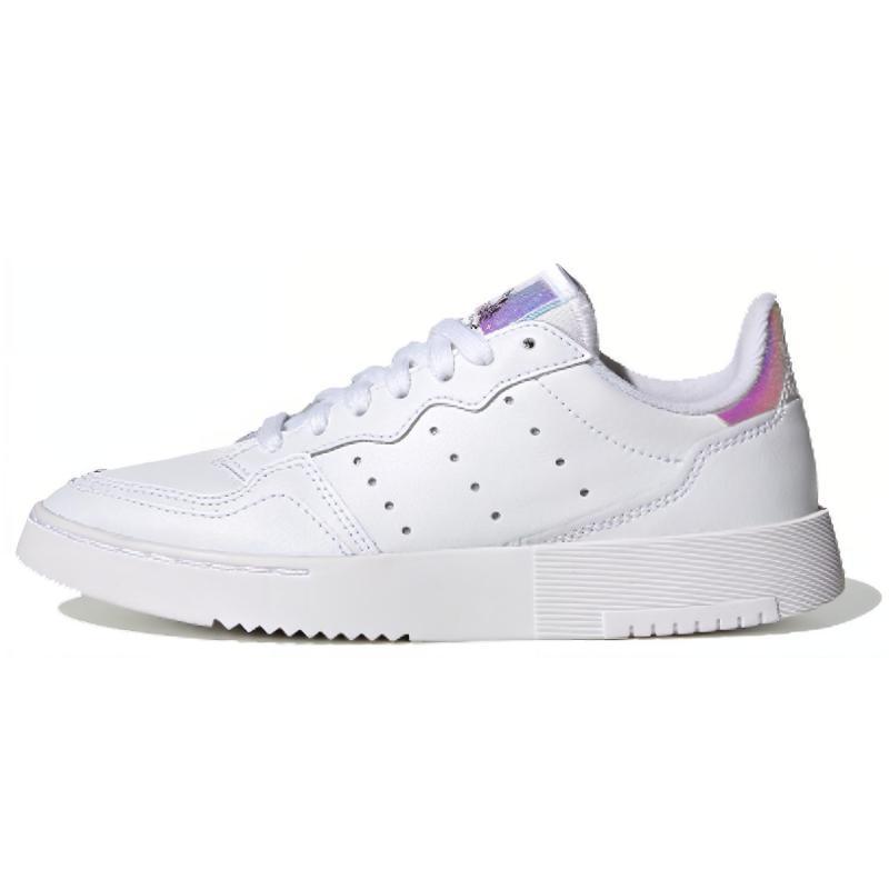 adidas Оригинальные кроссовки Originals Super Court J с нескользящей подошвой, низкие, детские, для скейтбординга, бело-фиолетово-розовые, подростковые, EG8489