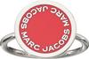 Кольцо женское Marc Jacobs Logo Disc эмаль с логотипом, розовое, 7,