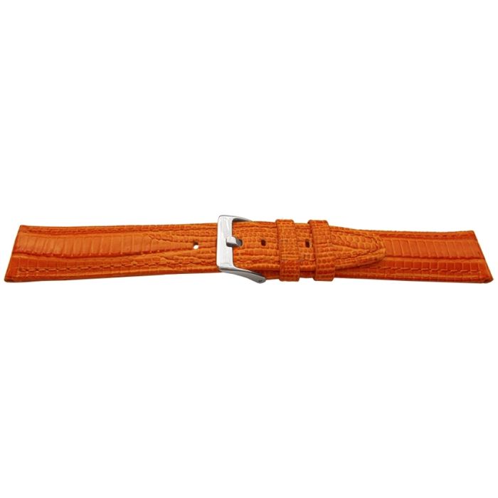 Bracelet montre - MY-MONTRE - Tejus - Cuir de veau grain Tejus - 12 mm - Orange