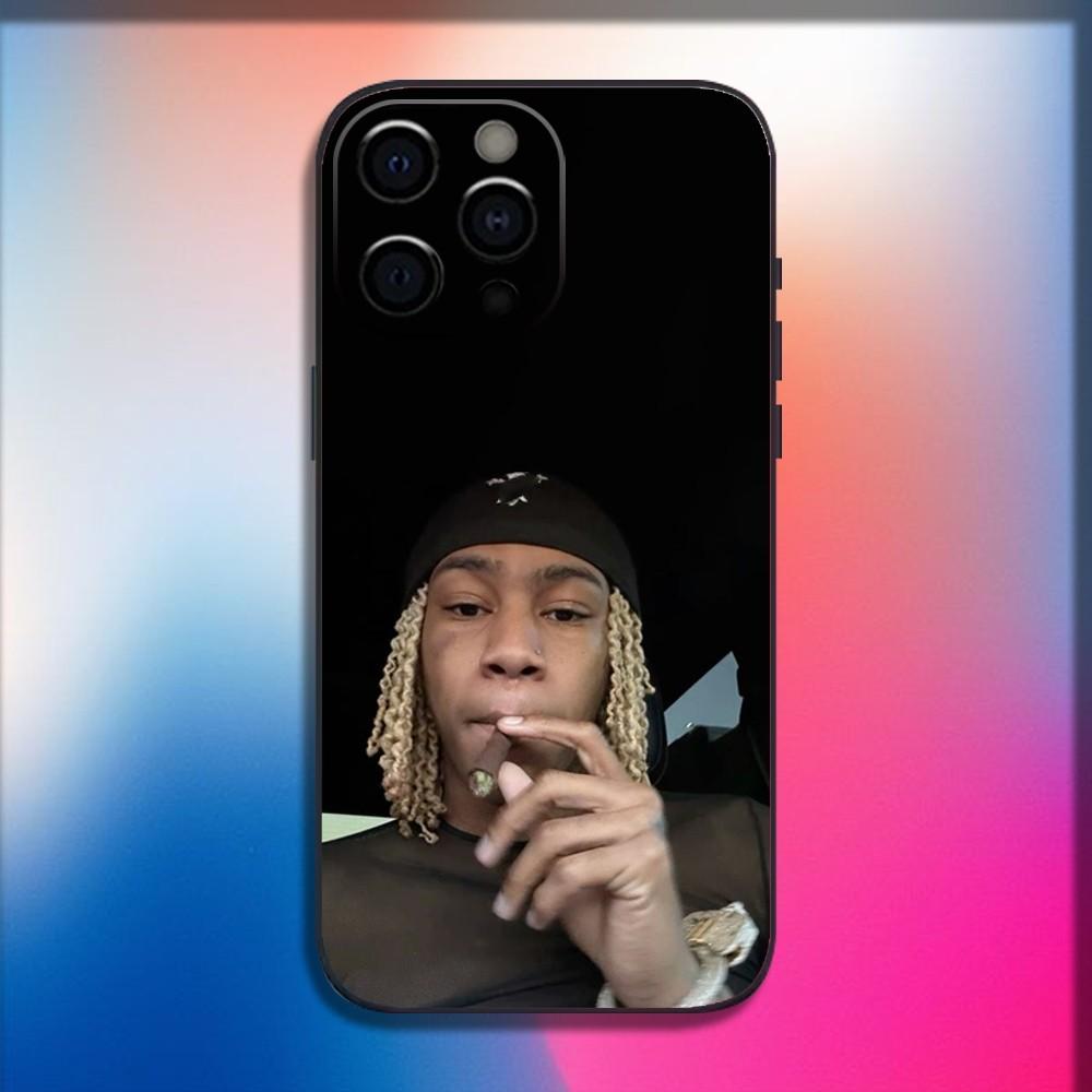 Чехол для телефона Rapper R-Rich Amiri для iPhone 16,15,14,13,12,11,Pro,X,XS,Max,XR,Plus,Mini Мягкий черный чехол