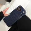 Персонализированный чехол для телефона с индивидуальным именем Для iPhone 17 16 15 14 13 Pro Max 17 Air Чехол с узором крокодила из искусственной кожи 3D горячая гравировка