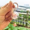 1PC Bag Ornament Accessory Cartoon Cat Keyring Cute Hanging Pendant 3D with Bell Keychain Cat Wind Chime