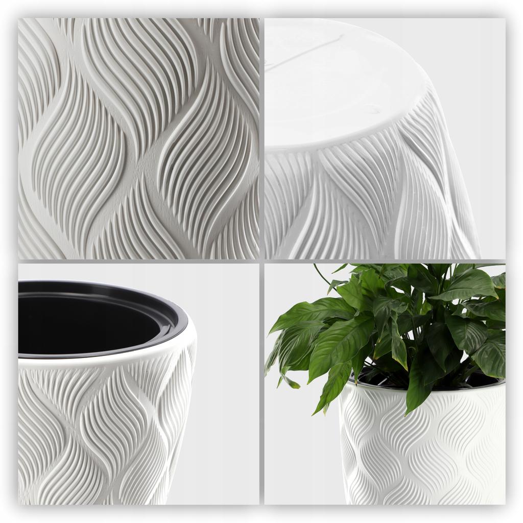 KADAX Кашпо с вкладышем Цветочный горшок Садовый Белый 48,5см