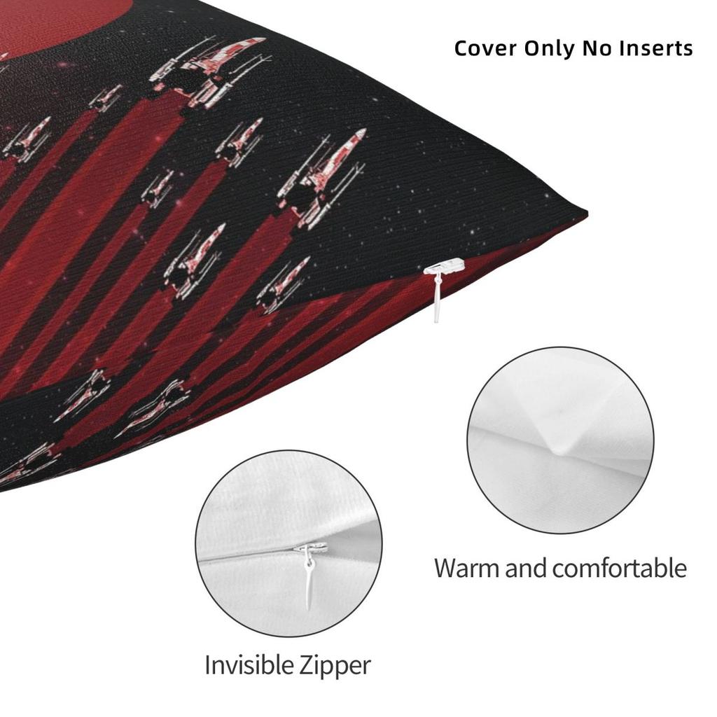 MC80 Звездные крейсеры X-wing Истребитель Квадратная наволочка Полиэстер Лен Бархат Набивной На молнии Декоративная наволочка для подушки Домашняя наволочка для подушки