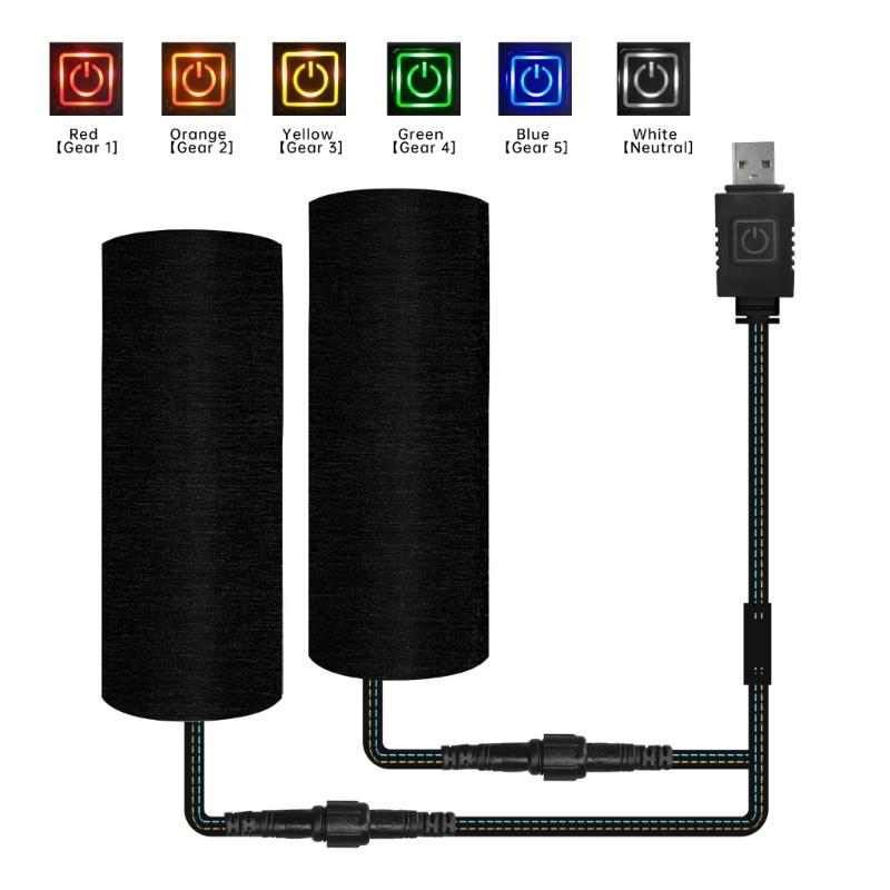 Motorcycles Heated Grip Pads Color-changing Heated Motorbike Handlebar Grip Cover Pad ATV Heated Grip Pad Winter Handle