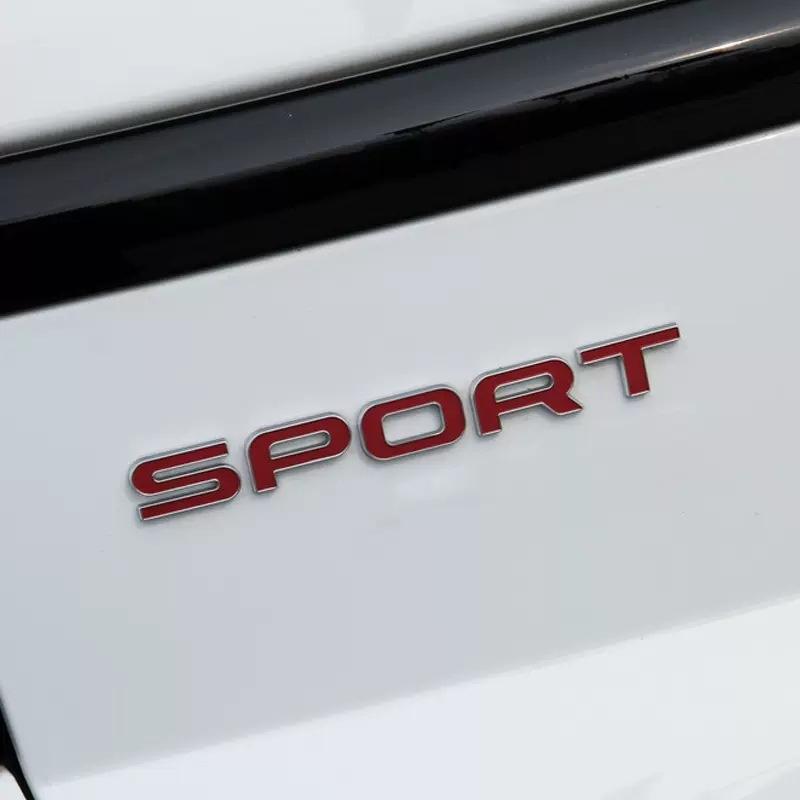 BGW1 Metal Sticker SPORT Letters Emblem Car Rear Trunk Badge Car Styling Decal For Land Range Rover SV Autobiography Discovery