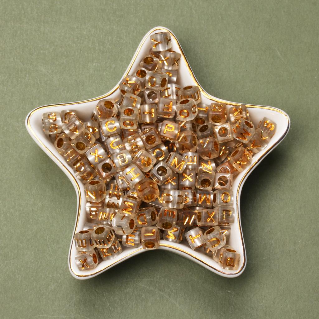 Мода 80 шт 6 мм Акриловый куб Материал Квадратная буква Сосновые бусины Ручной работы Браслет Изготовление ювелирных изделий Аксессуары DIY