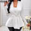 Women's Fashion Casual Solid Color Print Autumn Winter Long Sleeve V-Neck Jackets & Coats