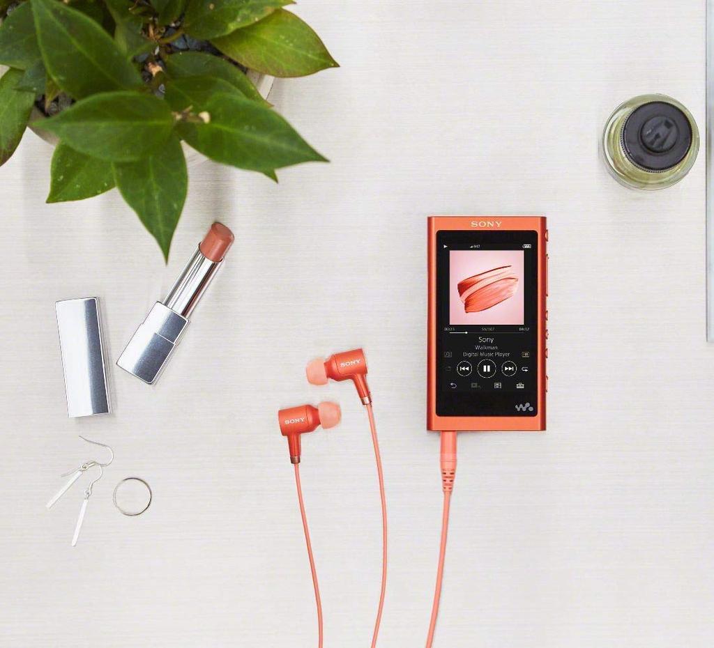 Sony Walkman A Series MP3 Player NW-A55HN 16GB Bluetooth Hi-Res Audio MicroSD Support Twilight Red 45 Hours Playback
