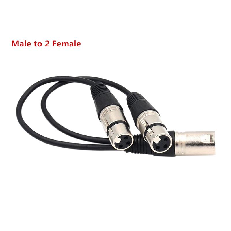 3-контактный XLR Male To Dual XLR Female Y Splitter Аудио Адаптер Кабель Для Микрофона