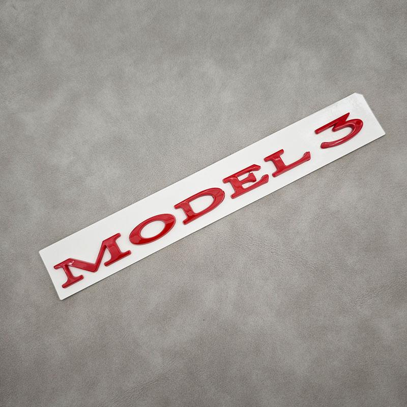 3D ABS Black Model 3 Letters Logo Car Rear Trunk Badge Sticker For Tesla Model X S 3 Y Auto Decal Accessories