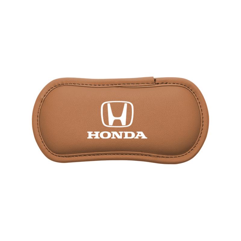 dnbn1 Leather Car Pillow Car Knee Pad Elastic Memory Foam Leg Pad For Honda Civic Fit Jazz Accord Pilot CRV Odyssey Passport City HRV