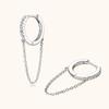 Silvere Glam Модные и индивидуальные серьги с муассанитом, серьги-кольца с цепочкой-кисточкой, высококачественные и нишевые серьги из стерлингового серебра S925