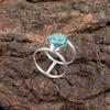 Blue Copper Turquoise Gemstone 925 Sterling Silver Artisan Jewelry Ring For Her RR-13-37