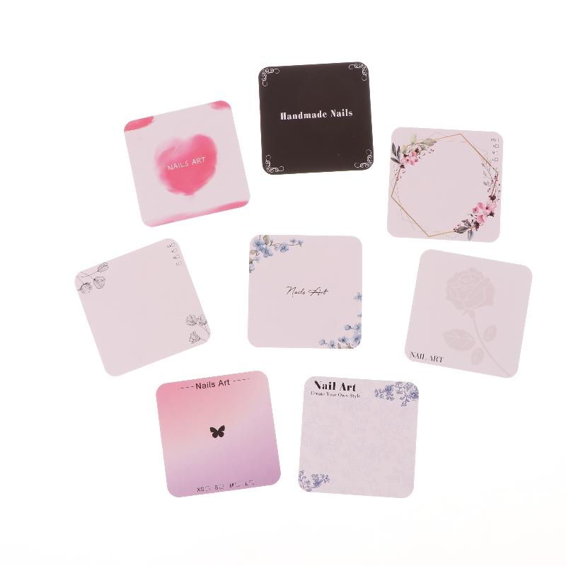 20 листов Накладные ногти Пресс-он Нижний цветочный узор Картонный фотореквизит Ручная работа Искусственные ногти Арт-типсы Дисплей Шоу-карточка Инструменты для маникюра