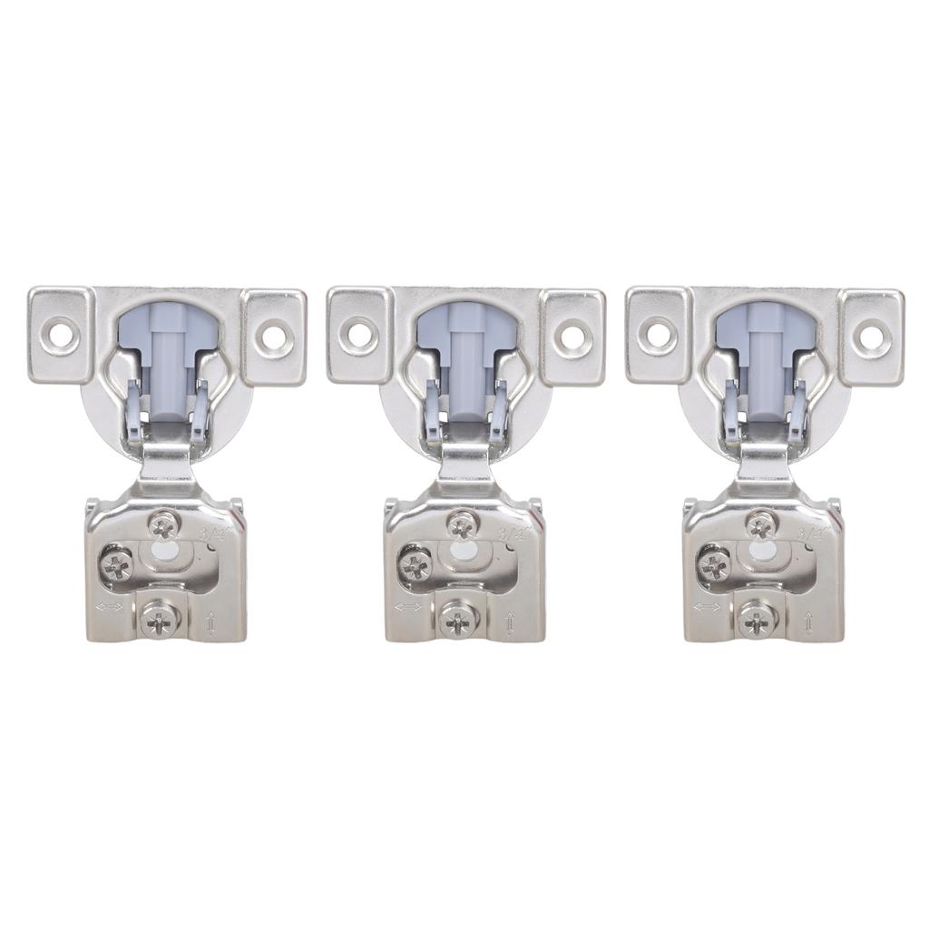 3pcs Soft Close Hinges Overlay Adjustable Face Frame Cabinet Hinges Furniture Door Hinges for Concealed Cupboards
