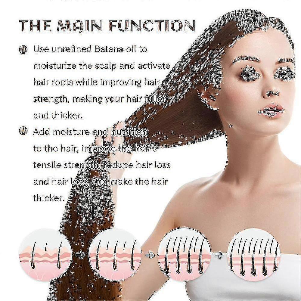 100% Pure Batana Oil From Natural Batana Butter For Hair Growth Alopecia Areata Hair Loss Treatment For Men Wome - HE