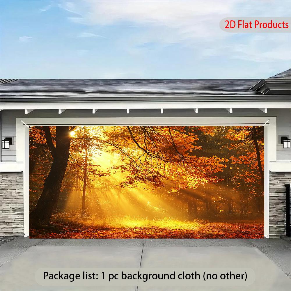 2D plane, 1 piece of autumn forest background fabric, suitable for living room, bedroom, and wedding.