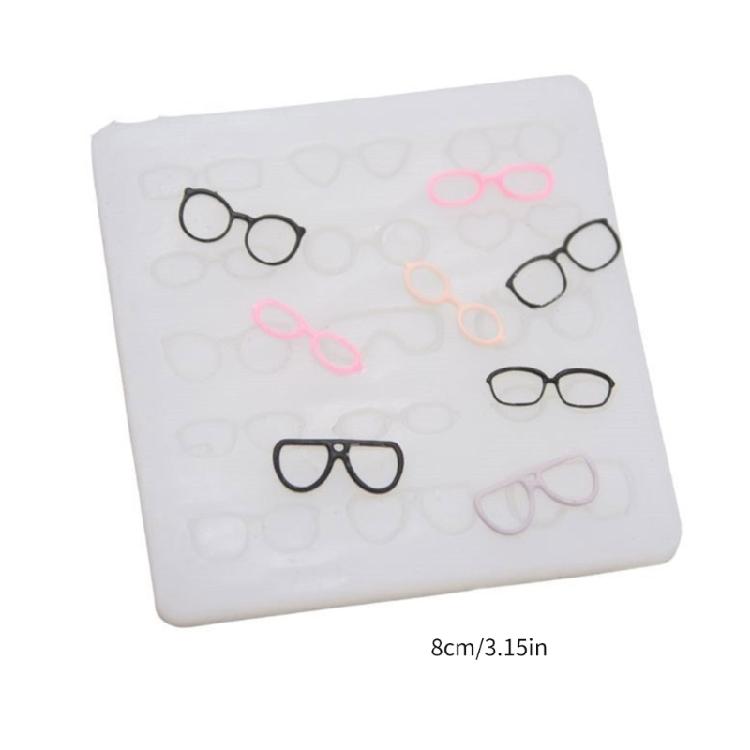 Гибкая силиконовая форма для украшения оправы для очков, персонализированная оправа для очков с силиконовой формой для лица куклы из эпоксидной смолы