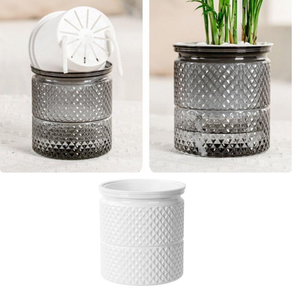 Imitation Glass Aquatic Plant Containers Transparent Green Plant Flowerpot Hydroponic Flowerpot