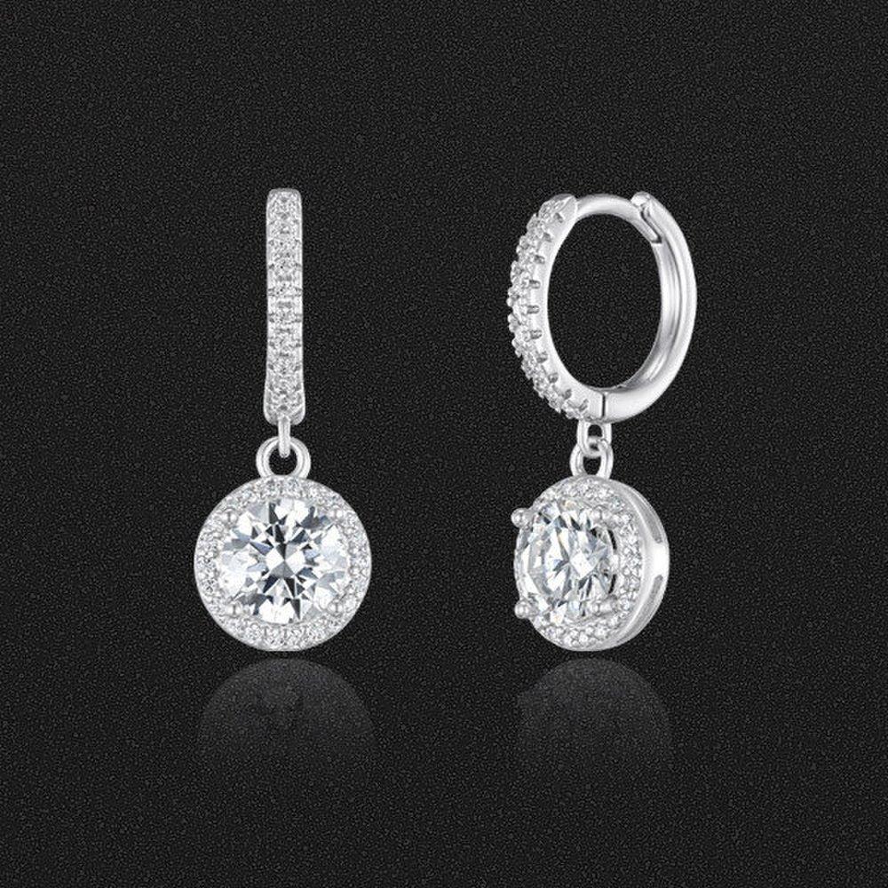 Maison De She Moissanite Earrings Wrap Diamond Shine Drop