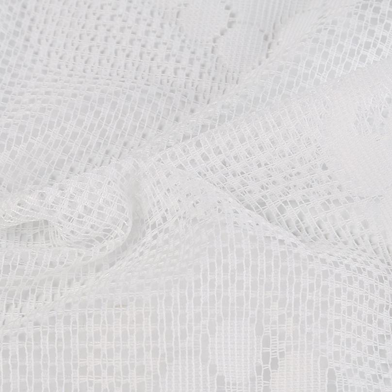 Кружевная кухонная занавеска в европейско-американском стиле, белая полузанавеска типа C для маленькой двери, украшение домашнего окна, защита конфиденциальности