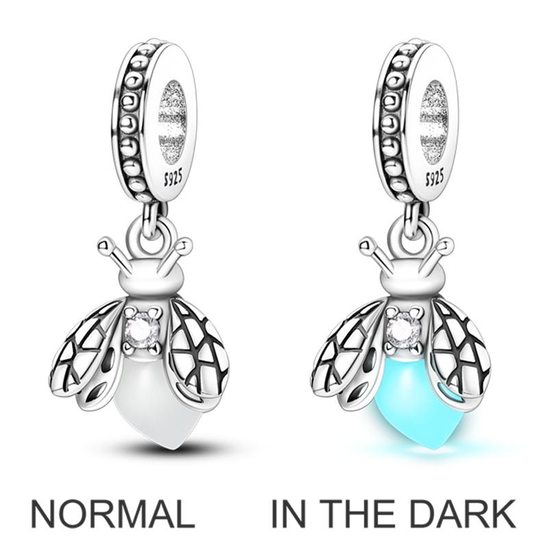 Серебряные подвески 925 пробы, подходят для оригинального браслета Diy, Diy Firefly, дорожная подвеска с подсолнухами и клевером, английская буква, сестра, бусина
