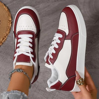 Модная женская обувь для ходьбы на платформе, обувь для скейтборда, удобные модные женские теннисные кроссовки с цветными блоками