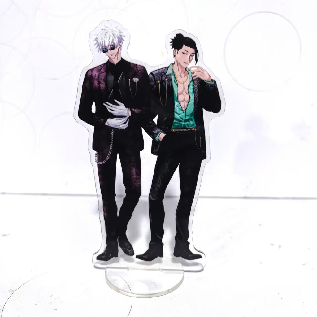 Jujutsu Kaisen Горячие Аниме Фигурки Сатору Годжо Акриловые Подставки Гэто Сугуру Модель Персонажа Держатель Пластины Топпер для Торта Реквизит для Дня Рождения