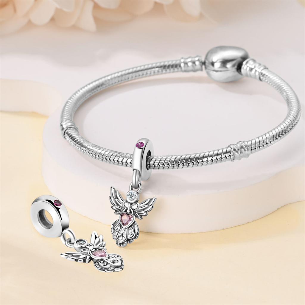 Романтическая классическая серия - серебряный браслет с подвеской «Романтический звездный свет» из серебра 925 пробы, бисер, ювелирные изделия в стиле «сделай сам»