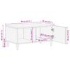 Multicolored Coffee Table 80 x 50 x 40 cm Solid Mango Wood