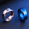 8 мм из нержавеющей стали, простое черное, серебряное, золотое цветное глянцевое кольцо для пар для женщин и мужчин, ювелирные изделия для свадебной вечеринки