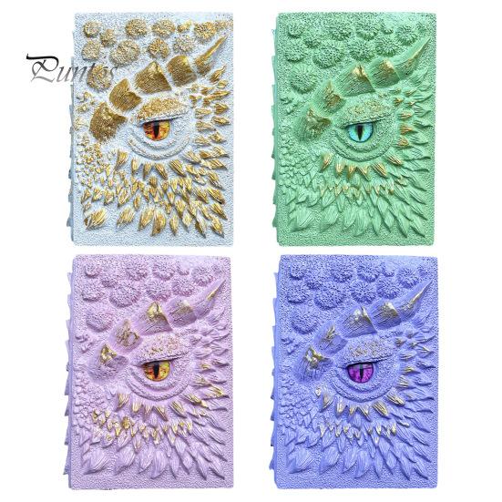 3D Dragon Eye Journal Твердый переплет из смолы Винтажный тисненый Devil Eye Дорожный блокнот Скетчбук Блокнот Дневник Коллекция Любителей Драконов Подарок