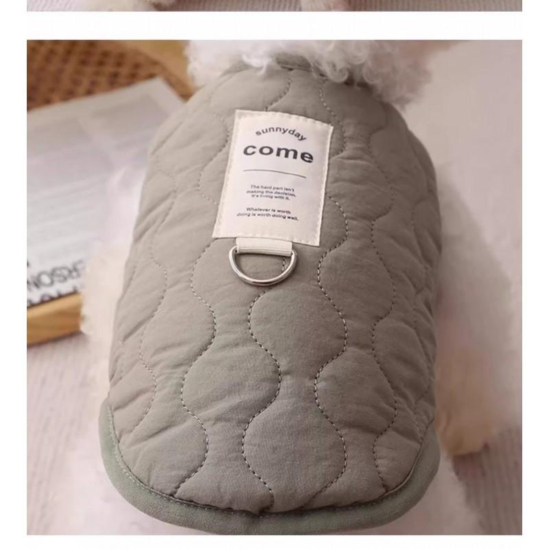 Dog Winter Fleece Vest Warm Pet Coat With Traction Buckle Small Medium Dogs