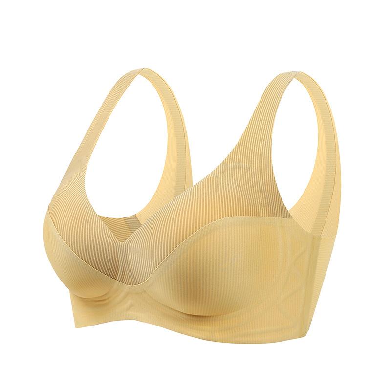Летняя майка с фиксированной чашкой, бесшовное женское белье, женский собранный тонкий бюстгальтер без стального кольца, бюстгальтер с красивой спинкой