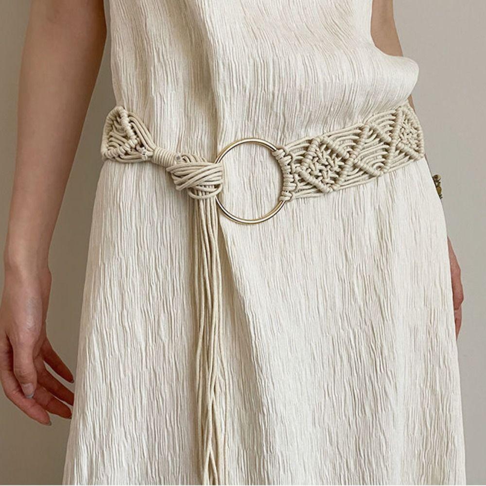 Waistband Ethnic Style Belt Hollow Tassel Waist Chain Simple Bohemian Belt Dress Decoration
