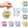2 Inch Backpack Keyring Snap Button Design Photo Card Holder New Name Card Book