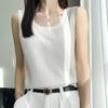 Женская майка без рукавов MODERN NEW SAGA летняя футболка вязаный топ базовый жилет женский с круглым вырезом