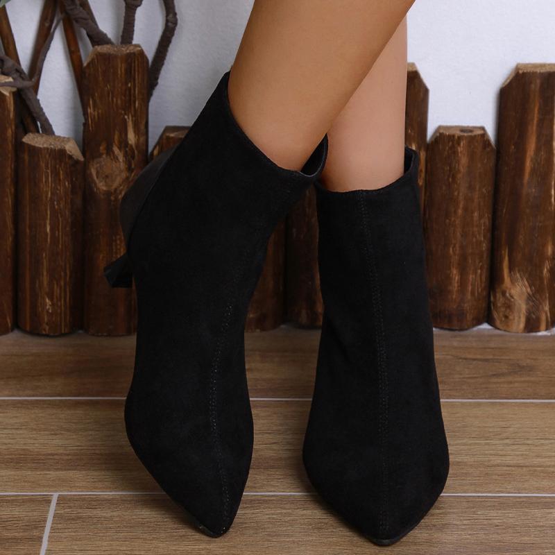 Леопардовый заостренный носок женские зимние ботильоны замшевые на среднем каблуке сексуальная обувь зимние модные ботинки челси 2024 года трендовый дизайнер Botas Mujer