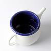 Pearl Metal Teapot, White, 580ml, with Enamel Tea Strainer, Just the Right Size, HB-4414