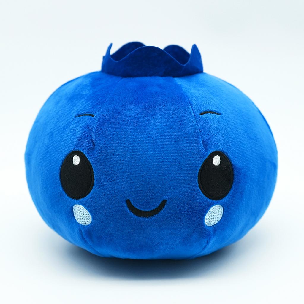 TreasuringU Cartoon Blueberry Plush Toys Kawaii Blue Fruits Stuffed Doll 22cm Cute Blueberry Soft Pillow Plushie Birthday Gifts
