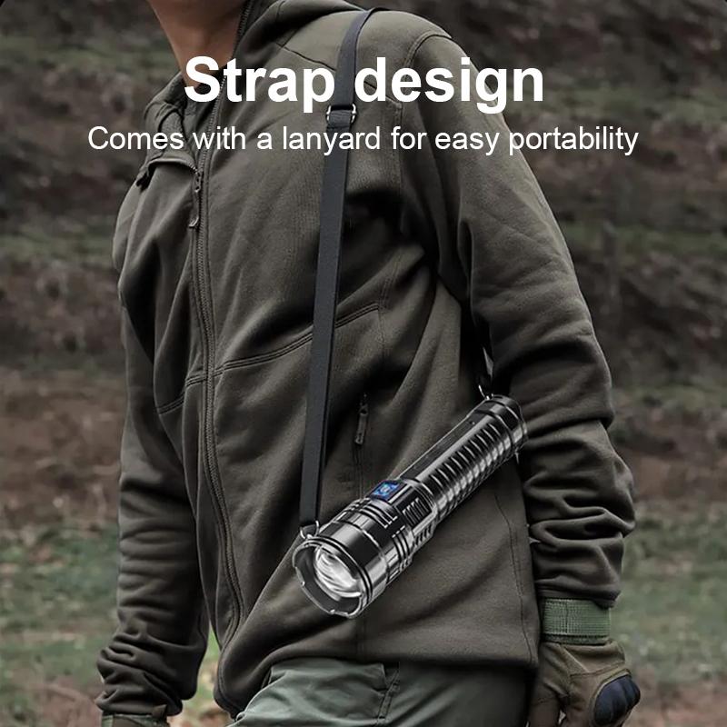 Ультра яркий фонарик, мощный светодиодный фонарик мощностью 500 Вт, COB-фонарь, масштабируемая лампа, встроенный аккумуляторный фонарь, перезаряжаемый фонарик