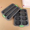 Yousheng Silicone Bread Mold Non-Stick Food Grade Baguette Loaf Pan Cake Baking Tray with Drain Holes for Home Kitchen Bakery Burger Buns Sandwich