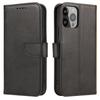 Professional Flip Wallet Case with Stand for iPhone 15 Pro - Black, Magnetic Closure