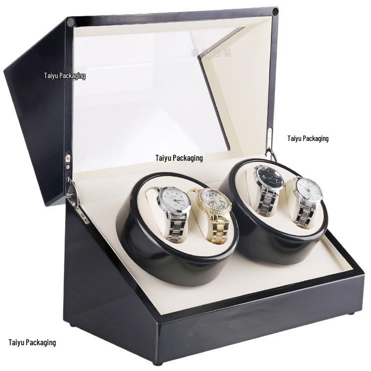 Electric Rotating Wooden Watch Winder Box