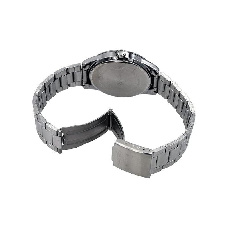 Casio Серия STANDARD Классический Простой Изысканный Модный Водонепроницаемый Тройная Складная Застежка Кварцевый Механизм Стальной Ремешок Японский и MTP-V005D-1B5