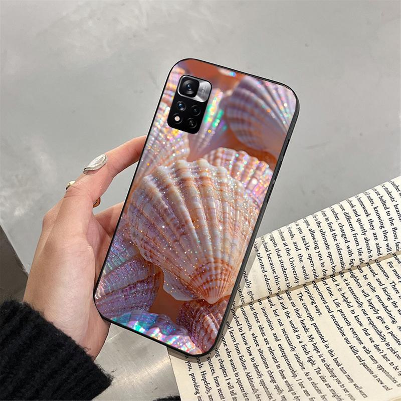 Чехол для телефона для Xiaomi Poco C71 15T 14T Pro Redmi note 15 14 14 13 Pro Redmi A5 15C 13C Ракушка жемчужная