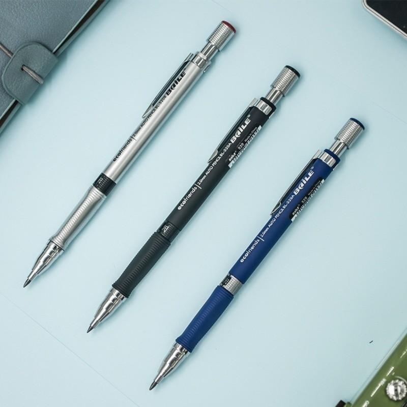 Набор механических карандашей 2,0 мм 2B Автоматические студенческие карандаши Цветные/Черные стержни Карандаш для рисования эскизов Школьные канцелярские товары