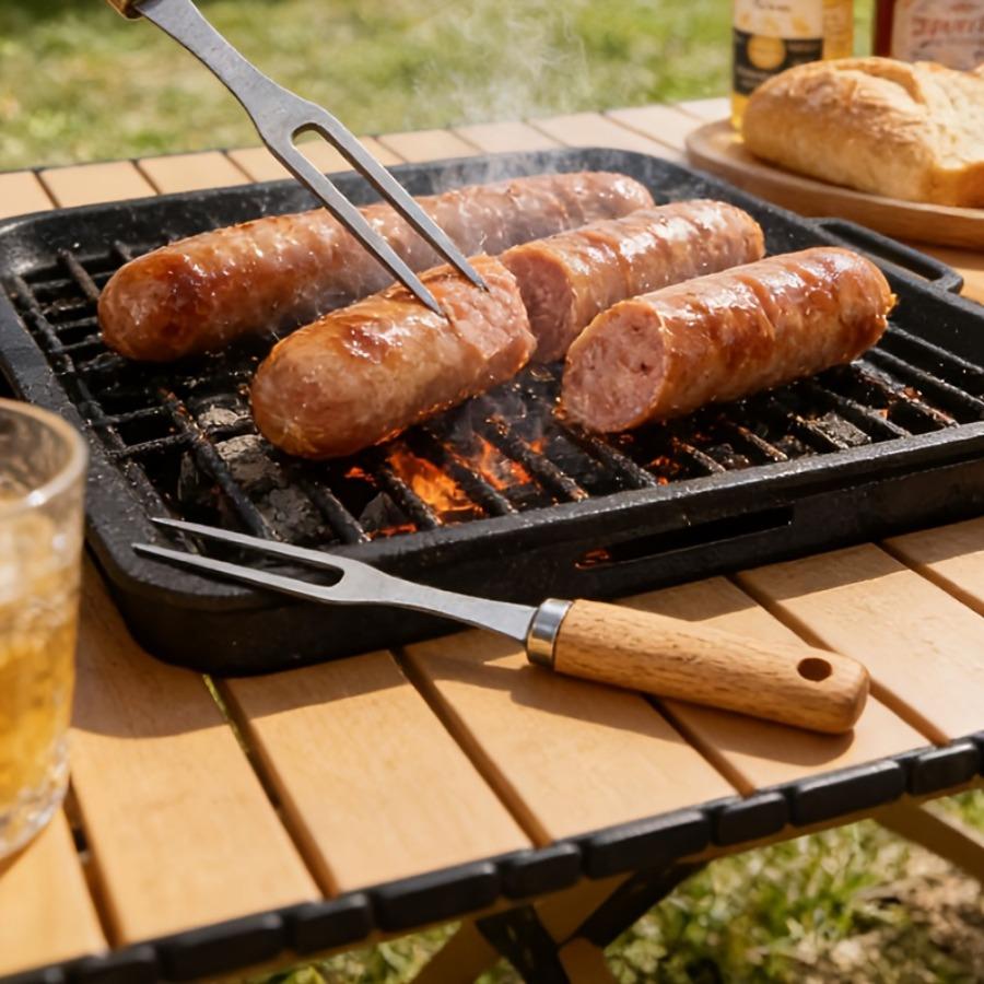 Прочная Нержавеющая Сталь для Вертела с Шишпуром - Прочный BBQ Вертел из Нержавеющей Стали 430 для Жарки Курицы, Утки, Рыбы, Стейка